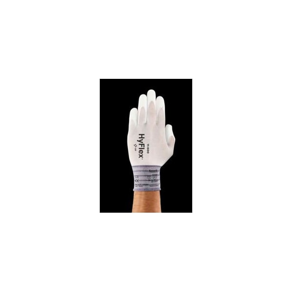 Ansell Polyurethane Coated Gloves, Polyurethane, Palm, 3 Abrasion Level, White, 8 12 PK ¿205567¿ - main